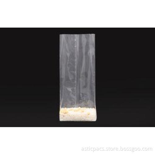 Snack Food Block Bottom Bags , Transparent Block Type Bags